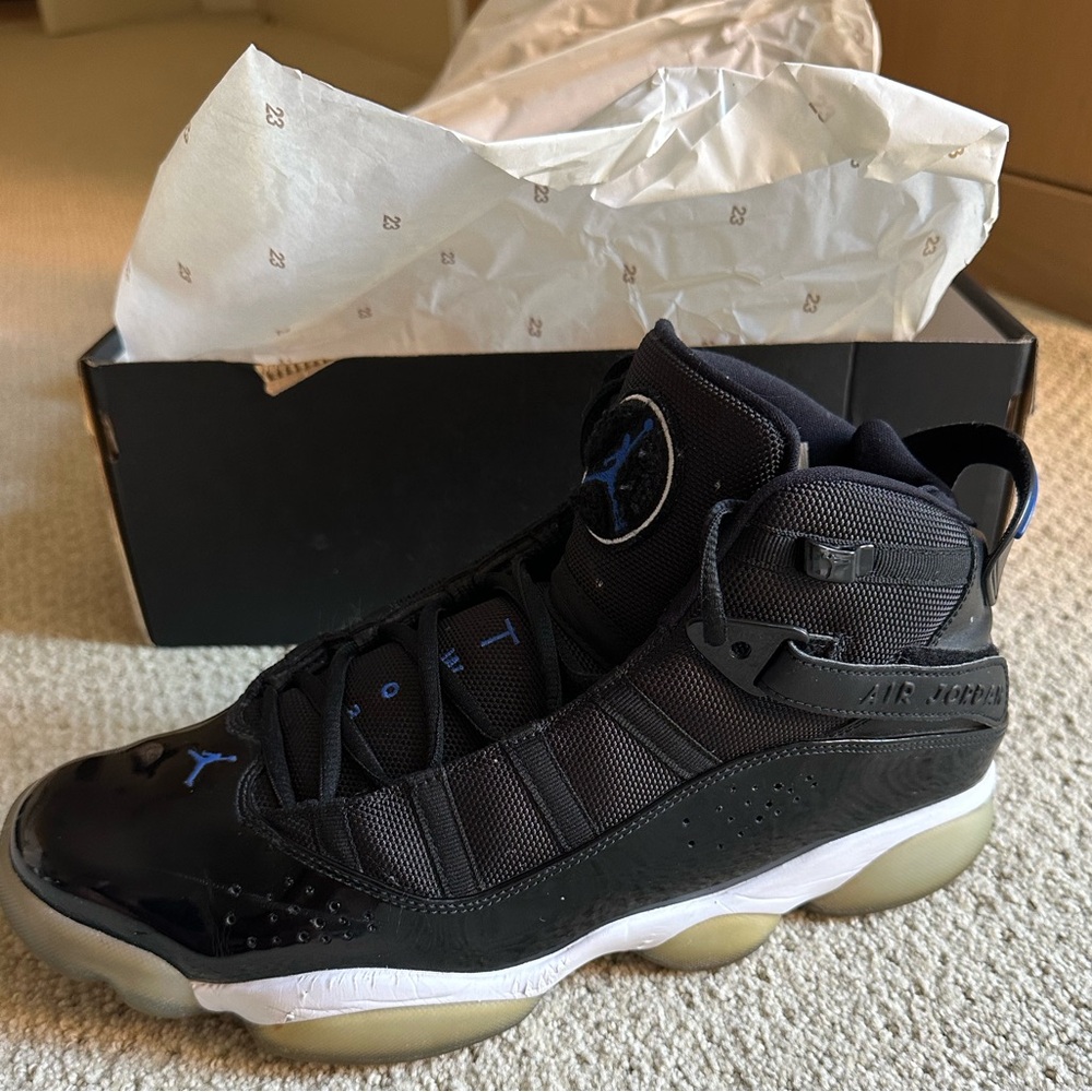 Nike Jordan 6 Rings Size 11 Patent Leather Black